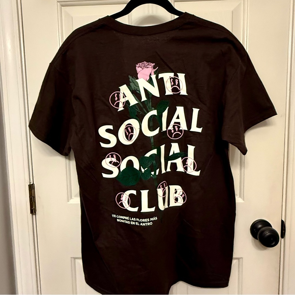 Anti Social Social Club + Sadboyz “Fin De Semana”brown tee - L - NWT